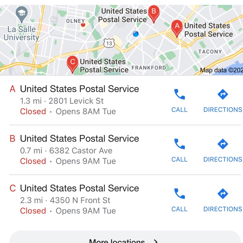 Post office hours